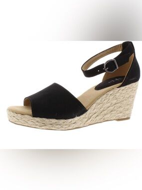 Style & Co. Black Espadrille Wedge Sandals